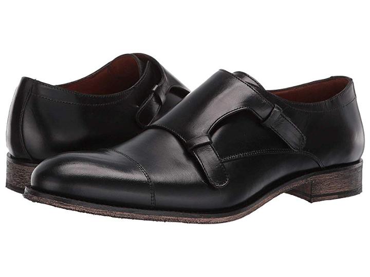 Massimo Matteo Double Monk Cap 19 (black) Men's Shoes