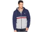 U.s. Polo Assn. Sleeve Wordmark Hoodie (classic Navy) Men's Sweatshirt