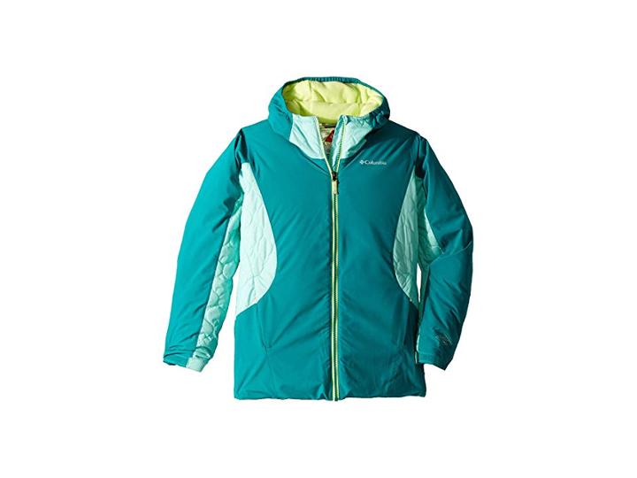 Columbia Kids Wild Childtm Jacket (little Kids/big Kids) (emerald/pixie/tippet) Girl's Coat