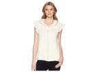 B Collection By Bobeau Keeley Ruffle Hoodie (pearl) Women's Sweatshirt