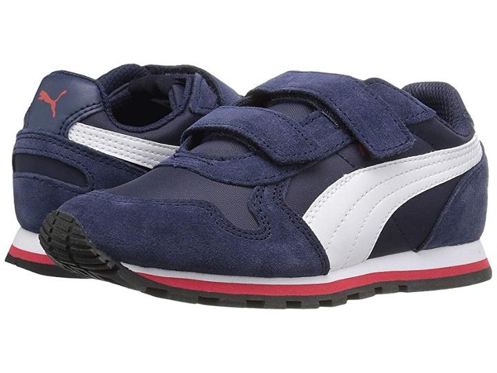 Puma Kids St Runner Nl V Ps (little Kid) (peacoat/puma White/high Risk Red) Boys Shoes