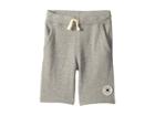 Converse Kids Core French Terry Ctp Shorts (toddler/little Kids) (dark Grey Heather) Boy's Shorts