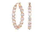 Nina Medium Cz Hoop Earrings (rose Gold/white Cz) Earring