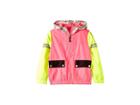 Urban Republic Kids Zip-up Windbreaker With Metallic Hood (little Kids/big Kids) (lime/fush) Girl's Coat