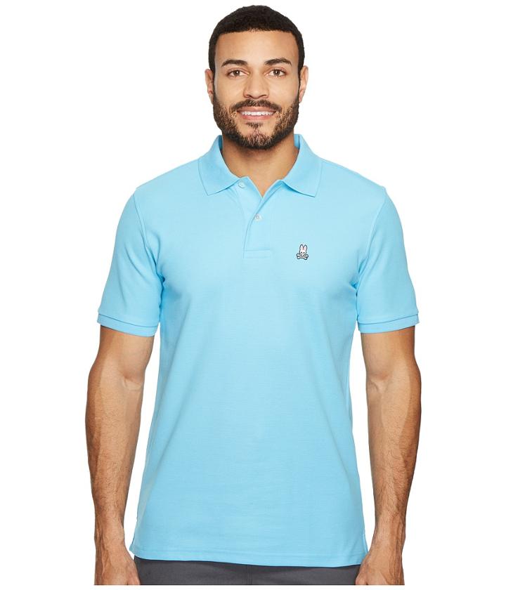 Psycho Bunny Classic Polo Fashion Colors (columbia) Men's Short Sleeve Pullover