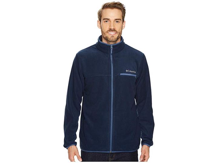 Columbia Mountain Crest Full Zip (collegiate Navy/dark Mountain) Men's Clothing
