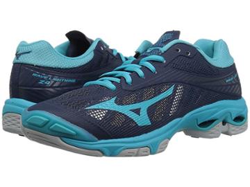 Mizuno Wave Lightning Z4 (navy/aqua) Girls Shoes