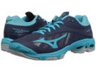 Mizuno Wave Lightning Z4 (navy/aqua) Girls Shoes