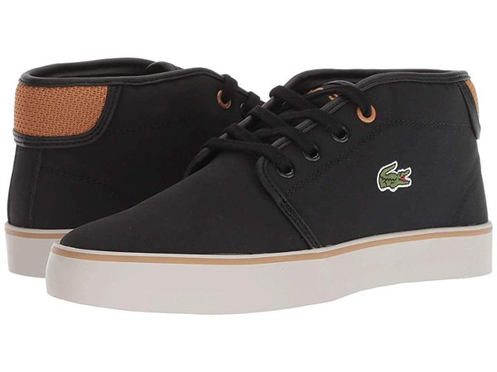 Lacoste Kids Ampthill 318 (little Kid/big Kid) (black/dark Tan) Kid's Shoes