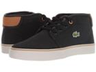 Lacoste Kids Ampthill 318 (little Kid/big Kid) (black/dark Tan) Kid's Shoes