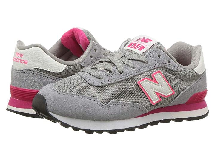New Balance Kids Kl515v1y (little Kid/big Kid) (grey/pink Zing) Girls Shoes