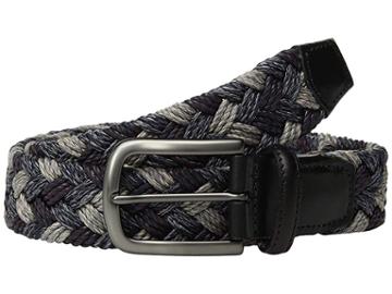 Torino Leather Co. 35 Mm Italian Braided Cotton (grey/purple) Men's Belts