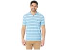 Nautica Short Sleeve Kailua Stripe Oxford Shirt (capri Blue) Men's Clothing