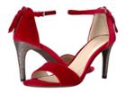 Cole Haan Clara Grand Sandal 85mm (red Velvet/glitter) Women's Shoes