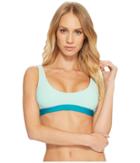 Splendid Color Block Sport Bra (aqua) Women's Swimwear