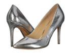 Michael Michael Kors Claire Pump (silver Shiny Metallic Snake) Women's Shoes