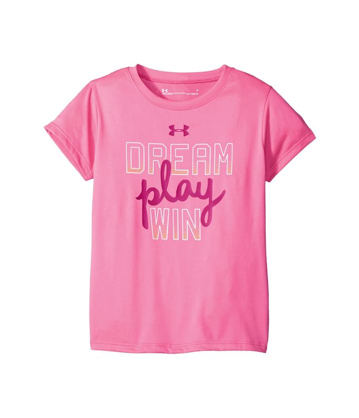 Under Armour Kids Dream Play Win Short Sleeve (little Kids) (pink Punk) Girl's Clothing