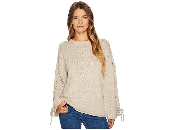 See By Chloe Lace-up Sleeves Sweater (birch) Women's Sweater