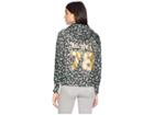 Juicy Couture Hard Woven Juicy Land Floral Packable Nylon Jacket (pitch Black Enchanted Floral) Women's Coat
