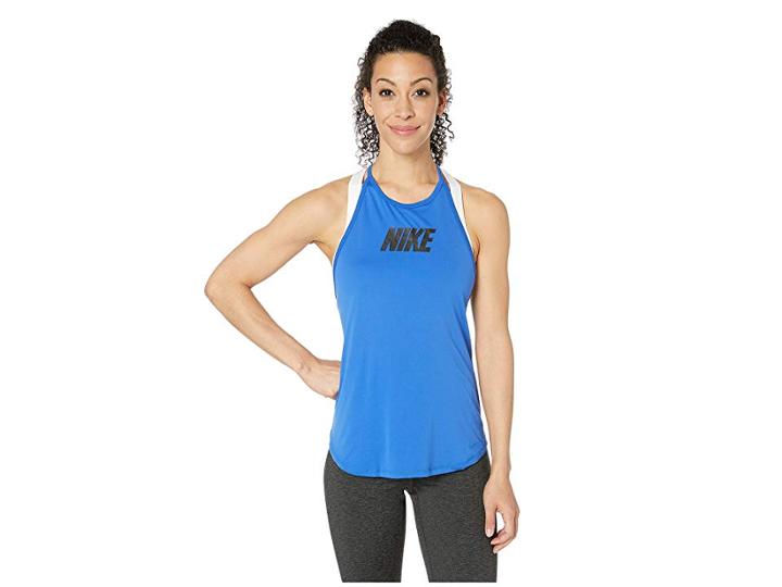 Nike Training Elastika Sport Distort Graphic Tank (game Royal/black) Women's Clothing