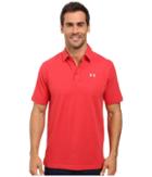 Under Armour Golf Charged Cotton Scramble Polo (red) Men's Short Sleeve Knit