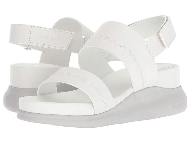 Cole Haan 2.zerogrand Slide Sandal (chalk Leather/vapor Grey) Women's Sandals