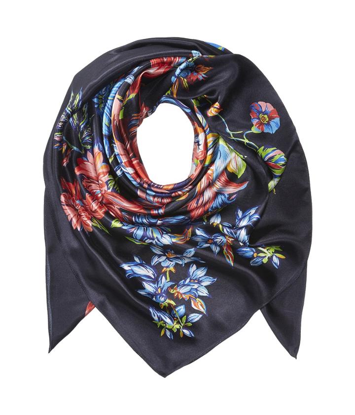 Echo Design Adelaide Floral Silk Square (navy) Scarves