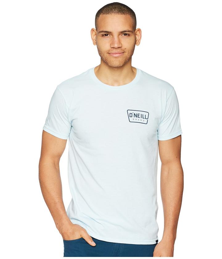 O'neill Trapezoid Short Sleeve Screen Tee (light Blue Heather) Men's T Shirt