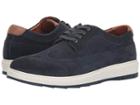 Johnston & Murphy Elliston Embossed Wingtip (navy Water-resistant Suede) Men's Lace Up Wing Tip Shoes