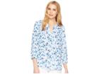 Nydj Blouse W/ Pleated Back (buttercups Afield Wave) Women's Blouse