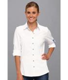 Kuhl Wunderer L/s Shirt (white/azure) Women's Long Sleeve Button Up