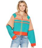 Free People Stripes For Days Zip-up (multi) Women's Clothing