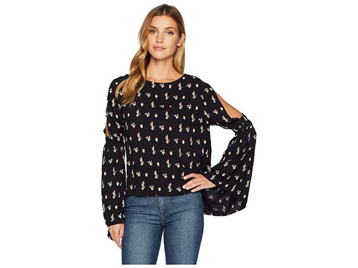 Rock And Roll Cowgirl Cold Shoulder B4-7041 (cactus) Women's Clothing