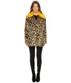 Paul Smith Ps Leopard Peacoat (tan) Women's Coat