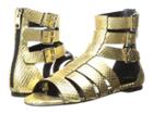 Just Cavalli Python Leather Sandal (gold) Women's Shoes