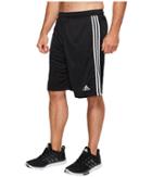 Adidas Big Tall Designed-2-move 3-stripes Shorts (black/black/white) Men's Shorts