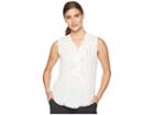 Tommy Hilfiger Ruffle Front Sleeeveless Woven (ivory) Women's Sleeveless