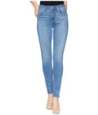 7 For All Mankind High-waist Skinny In Slim Illusion Luxe Authentic Light (slim Illusion Luxe Authentic Light) Women's Jeans