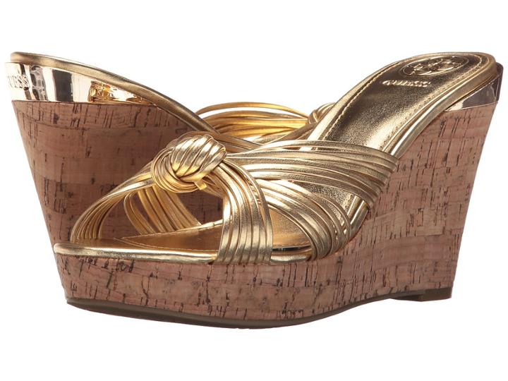 Guess Babsi (oro Synthetic) Women's Wedge Shoes