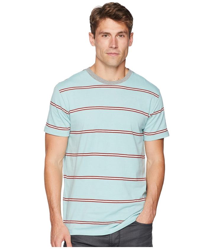 Billabong Die Cut Stripe Short Sleeve Crew (dark Ozone) Men's Short Sleeve Pullover