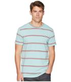 Billabong Die Cut Stripe Short Sleeve Crew (dark Ozone) Men's Short Sleeve Pullover