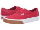 Vans Authentictm ((gum Bumper) Red/true White) Skate Shoes
