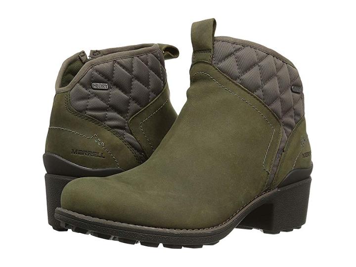 Merrell Chateau Mid Pull Waterproof (dusty Olive) Women's Waterproof Boots