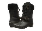 Sperry Saltwater Misty (black/fur) Women's Rain Boots
