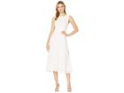 Taylor Sleeveless Embroidered Lace Midi Dress (ivory) Women's Dress