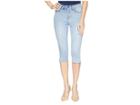 Nydj Skinny Capris W/ Palm Tree Embroidery In Clean Cloud Nine (clean Cloud Nine) Women's Jeans
