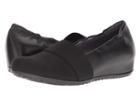 Softwalk Wonder (black Linen/leather) Women's Flat Shoes