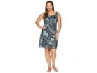 Columbia Plus Size Freezer Iii Dress (black Hawaii Print) Women's Dress