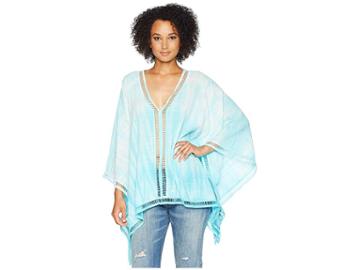 Xcvi Hael Poncho (borocay Wash/bondi Blue) Women's Sweater
