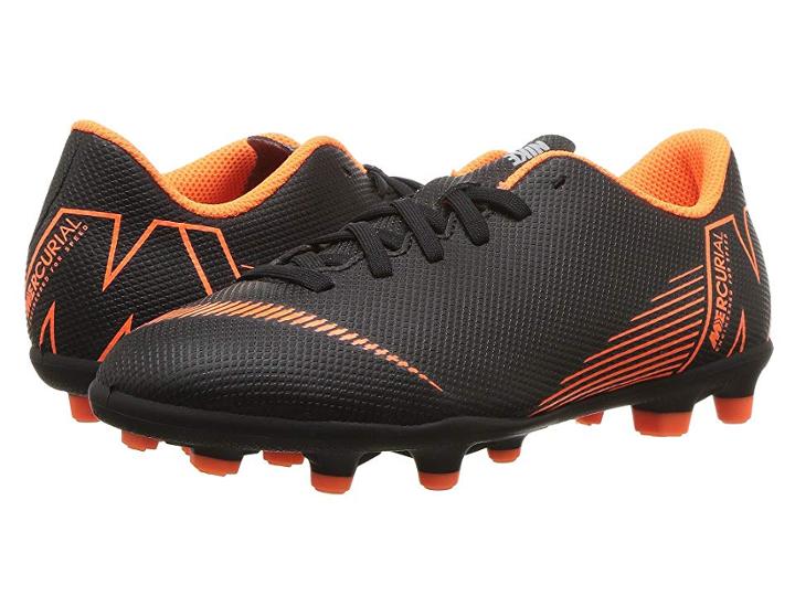 Nike Kids Vapor 12 Club Mg Soccer (toddler/little Kid/big Kid) (black/total Orange/white) Kids Shoes